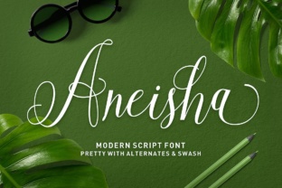 Aneisha Script Font for Handmade Products and Crafts