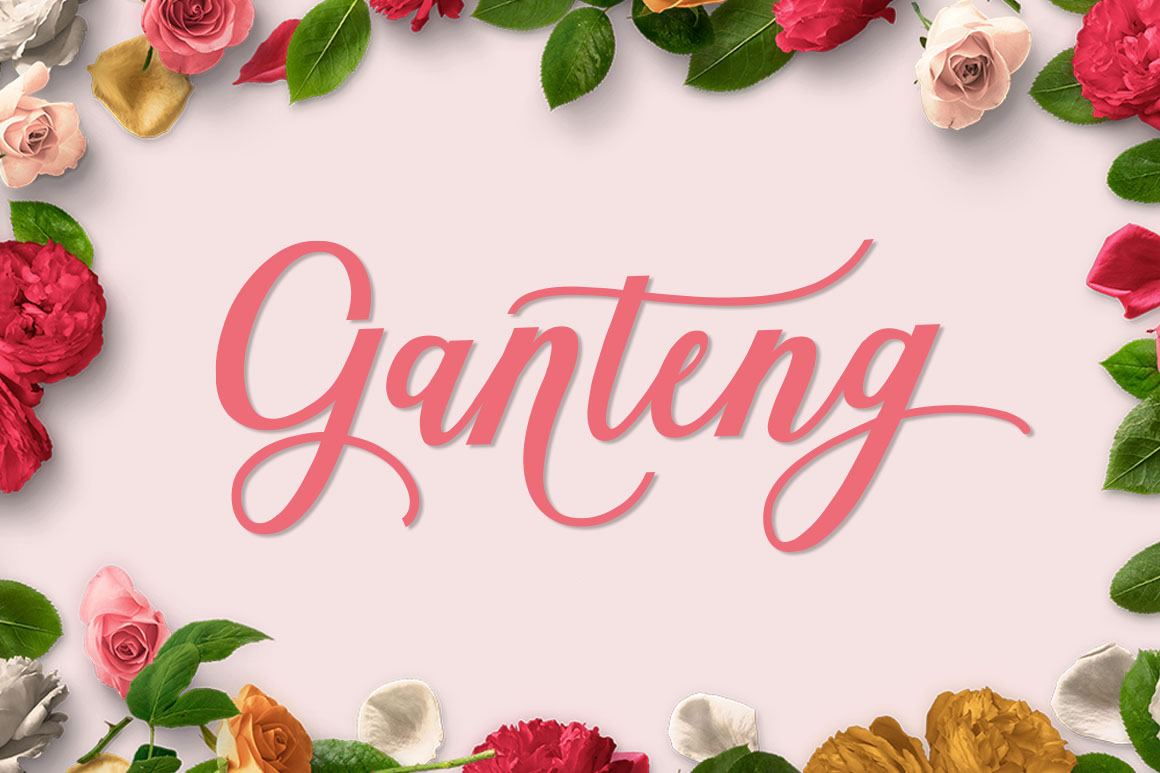 Ganteng Script Font Review for Small Business Branding
