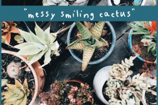 Messy Smiling Cactus Font for Authentic Editorial Design