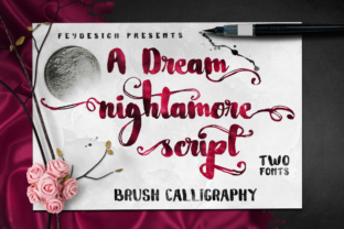 Nightamore Font: Elegant Script for Handmade Products