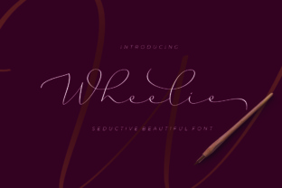 Wheelie Font Review: Elegant Script for Luxury Branding